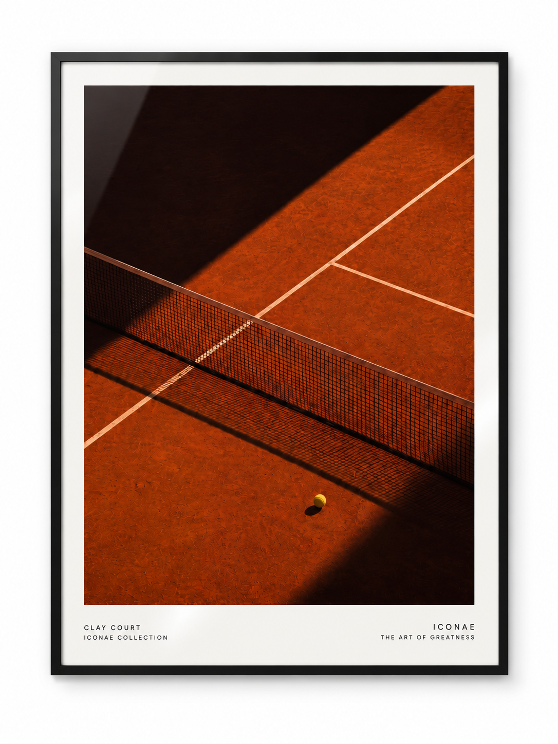 Clay Court — cadre noir fin sur fond blanc galerie