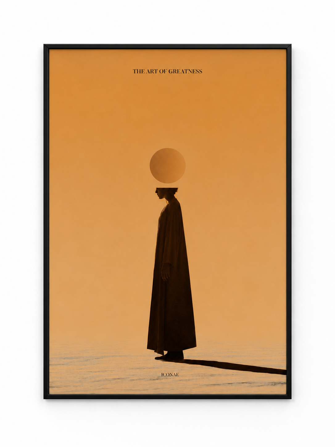 Lost the desert — cadre noir fin sur fond blanc galerie